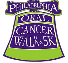 philadelphia oral cancer walk and 5k logo with green liberty bell